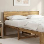 vidaXL Čelo postele s prirodzenou hranou ROSTOCK Biela 135 cm
