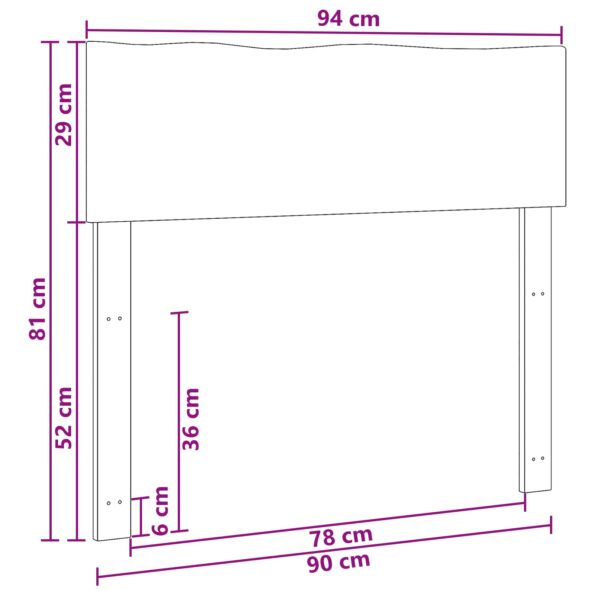vidaXL Čelo postele s prirodzenou hranou ROSTOCK Tmavohnedá 90 cm – Obrázok 7