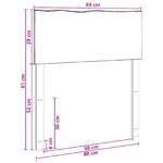 vidaXL Čelo postele s prirodzenou hranou ROSTOCK Tmavohnedá 80 cm – Obrázok 7