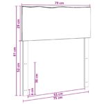 vidaXL Čelo postele s prirodzenou hranou ROSTOCK Biela 75 cm – Obrázok 7