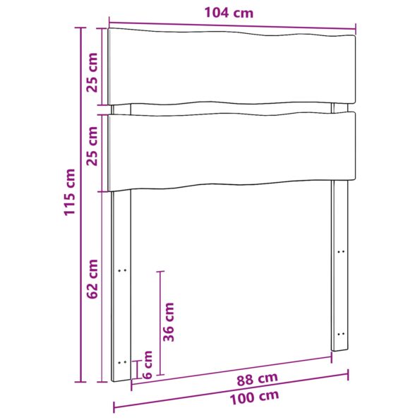 vidaXL Čelo postele s živým okrajom ROSTOCK Prírodná 100 cm – Obrázok 7