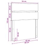 vidaXL Čelo postele s živým okrajom ROSTOCK Biela 90 cm – Obrázok 7