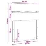 vidaXL Čelo postele s živým okrajom ROSTOCK Tmavohnedá 80 cm – Obrázok 7