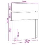 vidaXL Čelo postele s živým okrajom ROSTOCK Biela 75 cm – Obrázok 7