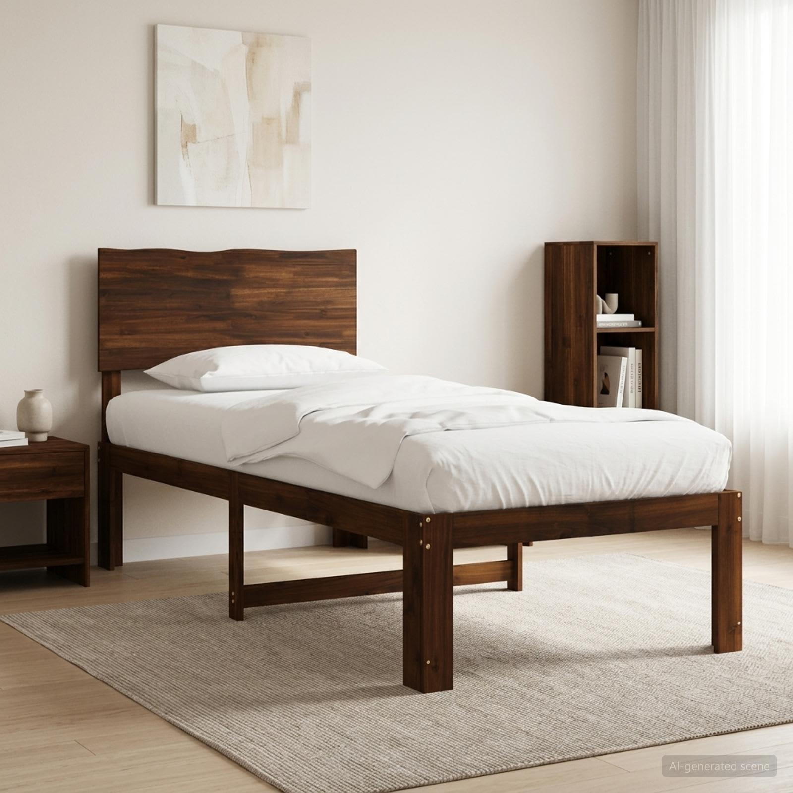 903311_1.jpg vidaXL Jednolôžkový rám postele s čelom ROSTOCK Tmavohnedá 75 x 190 cm – Obrázok 1