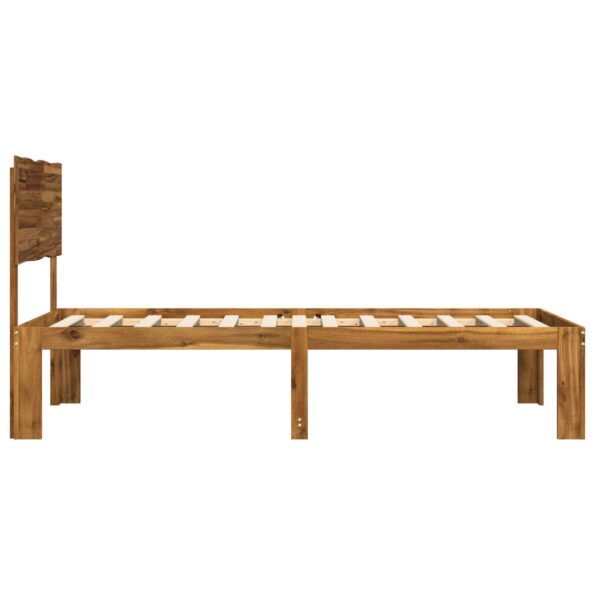 vidaXL Jednolôžkový rám postele s čelom ROSTOCK Prírodná 75 x 190 cm – Obrázok 5