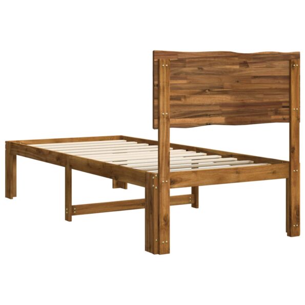 vidaXL Jednolôžkový rám postele s čelom ROSTOCK Prírodná 75 x 190 cm – Obrázok 6