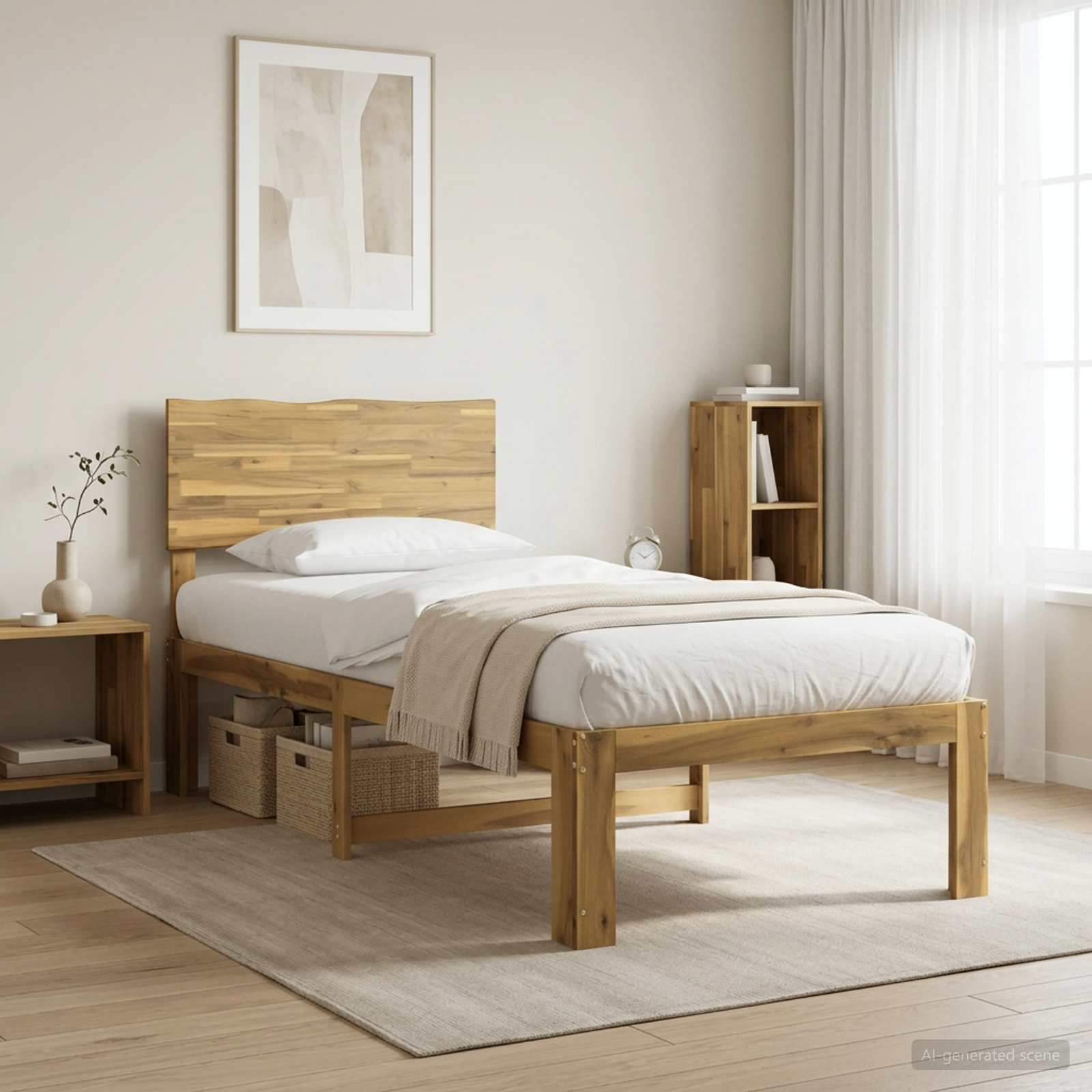 903316_1.jpg vidaXL Jednolôžkový rám postele s čelom ROSTOCK Biela 90 x 190 cm – Obrázok 1
