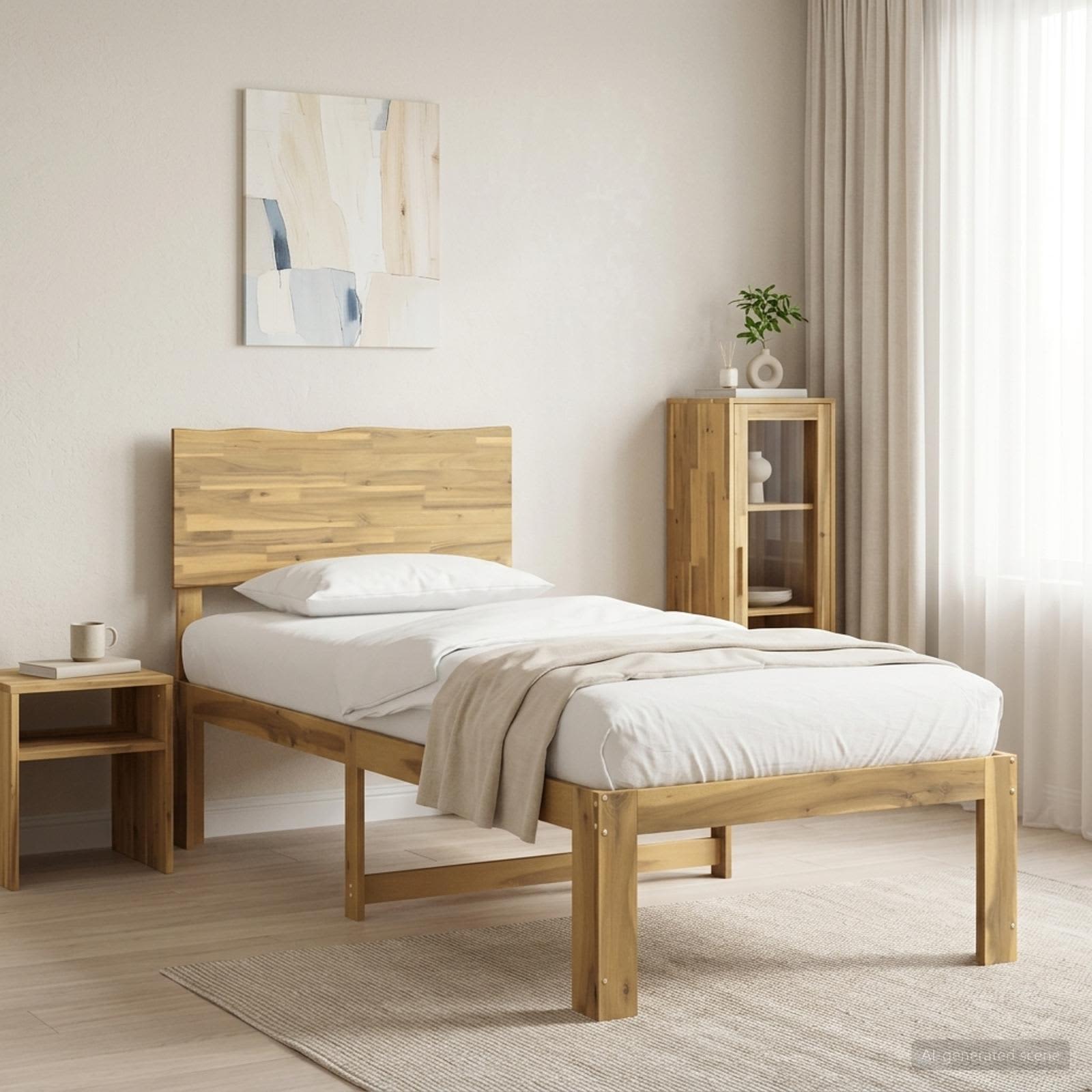 903331_1.jpg vidaXL Jednolôžkový rám postele s čelom ROSTOCK Biela 90 x 200 cm – Obrázok 1