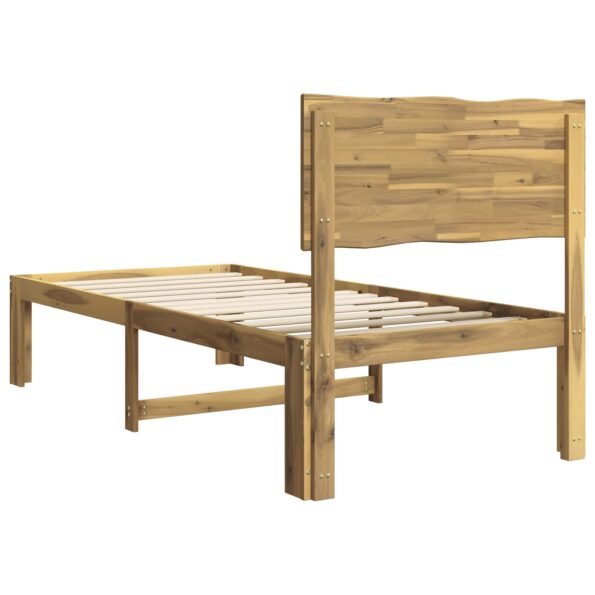 vidaXL Jednolôžkový rám postele s čelom ROSTOCK Biela 100 x 200 cm – Obrázok 6
