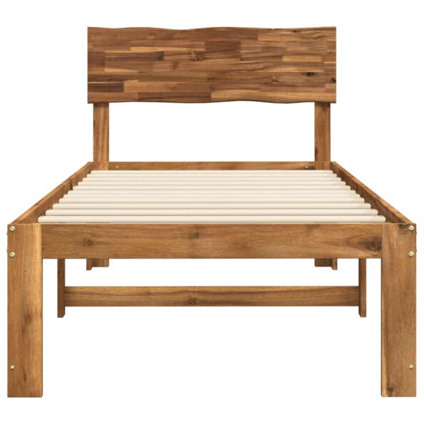 vidaXL Jednolôžkový rám postele s čelom ROSTOCK Prírodná 75 x 190 cm – Obrázok 4