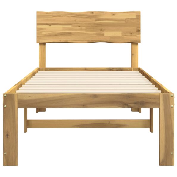 vidaXL Jednolôžkový rám postele s čelom ROSTOCK Biela 75 x 190 cm – Obrázok 4