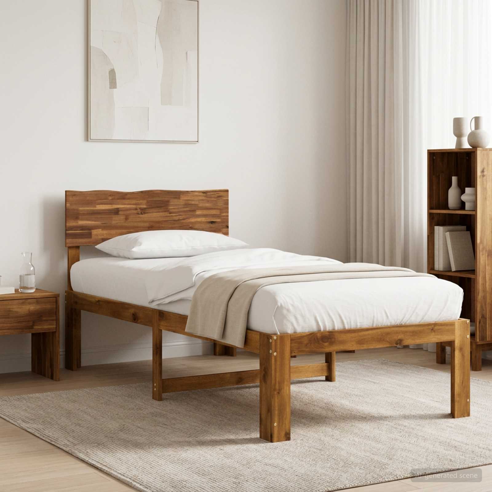 903357_1.jpg vidaXL Jednolôžkový rám postele s čelom ROSTOCK Prírodná 90 x 190 cm – Obrázok 1