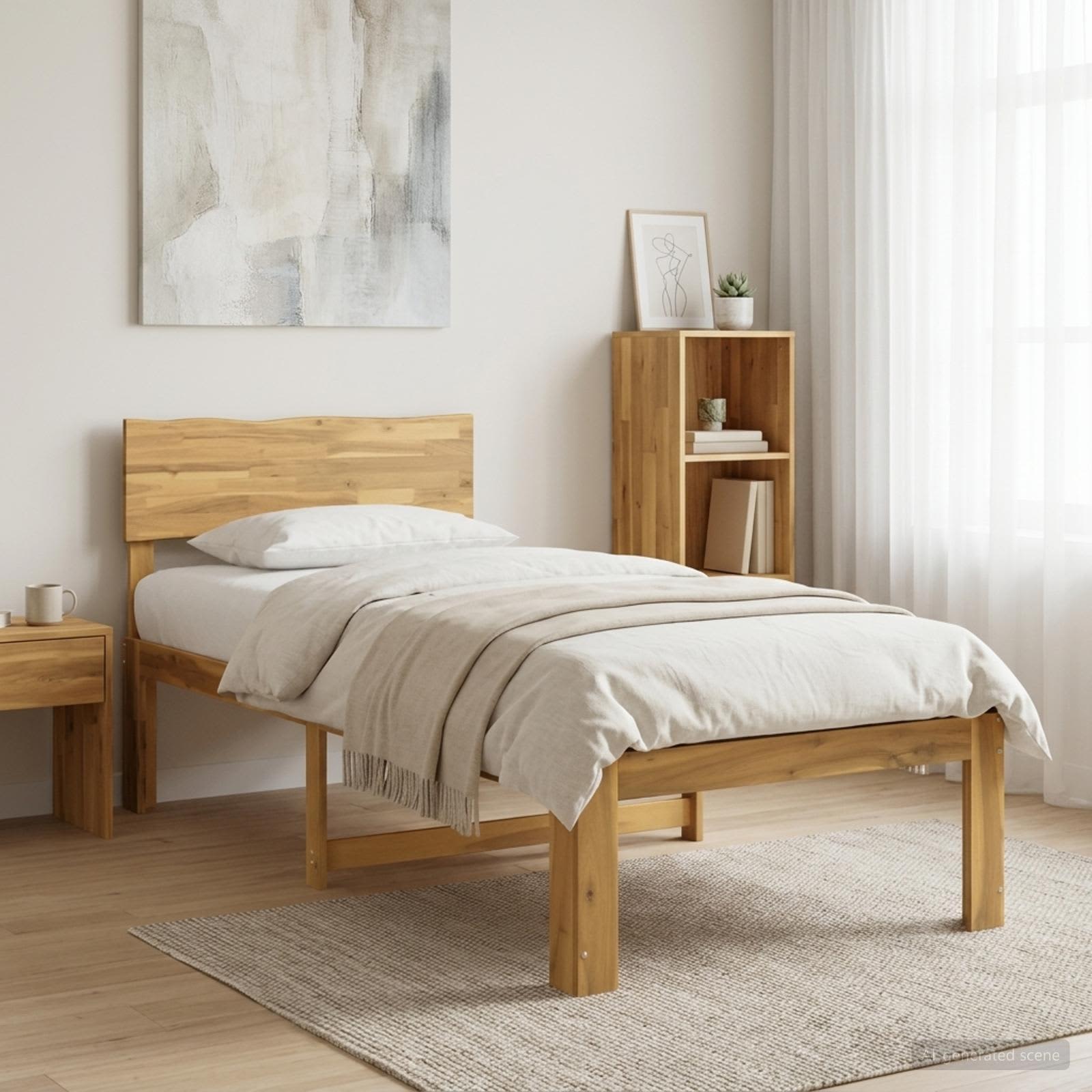 903358_1.jpg vidaXL Jednolôžkový rám postele s čelom ROSTOCK Biela 90 x 190 cm – Obrázok 1