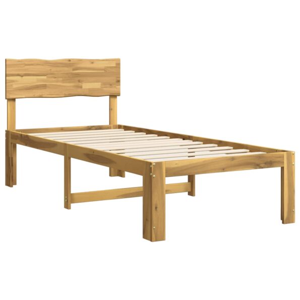 vidaXL Jednolôžkový rám postele s čelom ROSTOCK Biela 90 x 190 cm – Obrázok 3