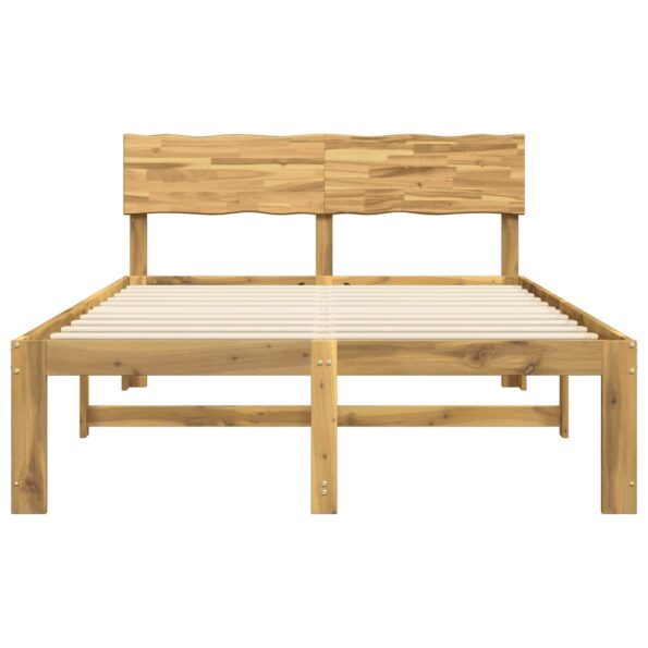 vidaXL Posteľový rám s čelom dvojlôžkový ROSTOCK Biela 120 x 190 cm – Obrázok 4