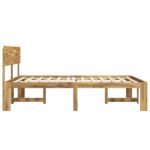 vidaXL Posteľový rám s čelom dvojlôžkový ROSTOCK Biela 120 x 190 cm – Obrázok 5