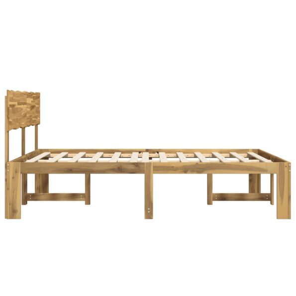 vidaXL Posteľový rám s čelom dvojlôžkový ROSTOCK Biela 120 x 190 cm – Obrázok 5