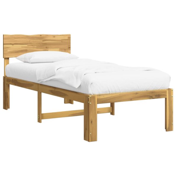 vidaXL Jednolôžkový rám postele s čelom ROSTOCK Biela 90 x 200 cm – Obrázok 2