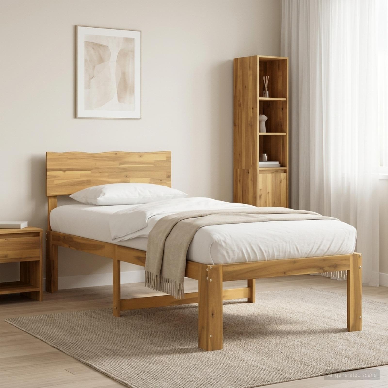 903376_1.jpg vidaXL Jednolôžkový rám postele s čelom ROSTOCK Biela 100 x 200 cm – Obrázok 1