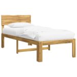 vidaXL Jednolôžkový rám postele s čelom ROSTOCK Biela 100 x 200 cm – Obrázok 2