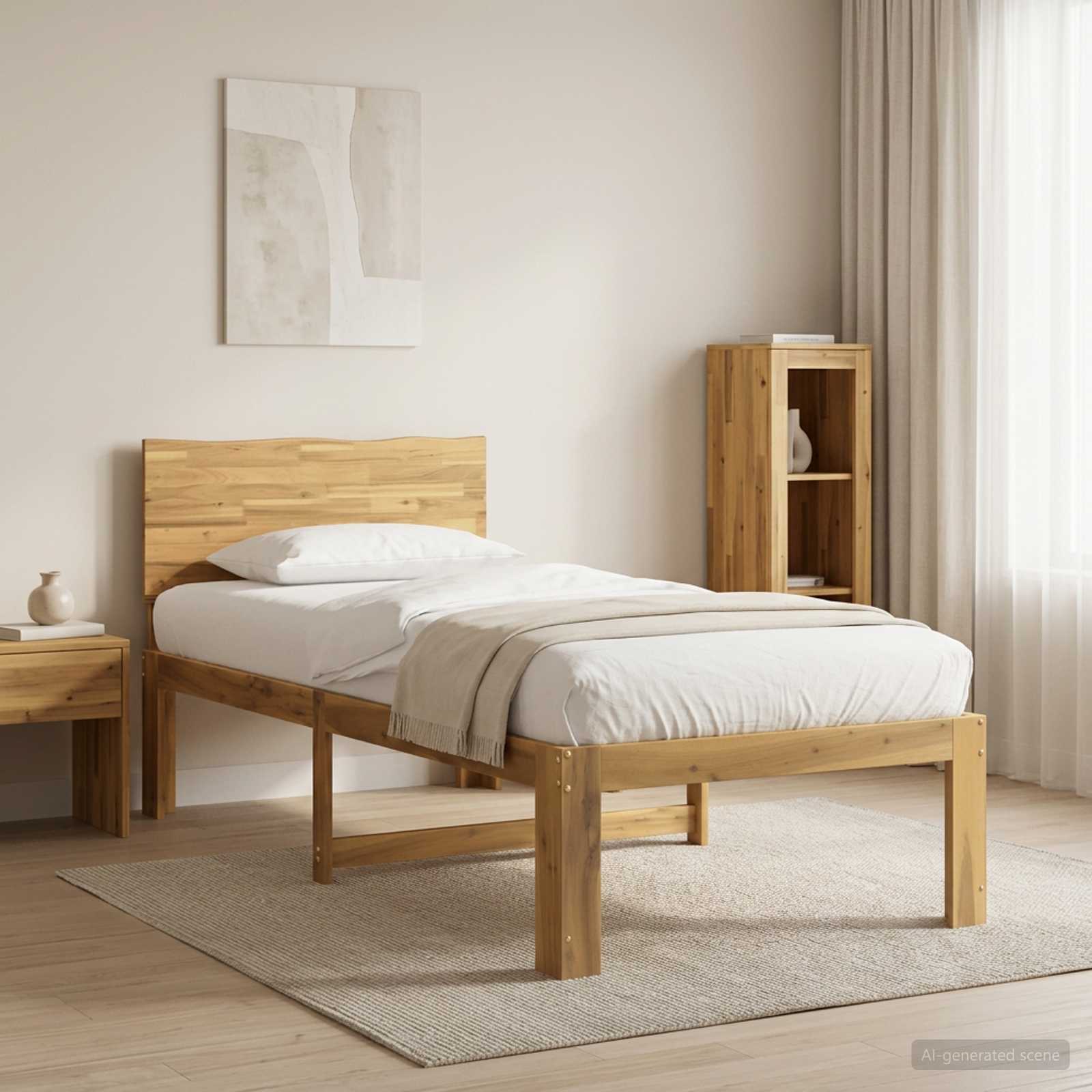 903400_1.jpg vidaXL Jednolôžkový rám postele s čelom ROSTOCK Biela 90 x 190 cm – Obrázok 1
