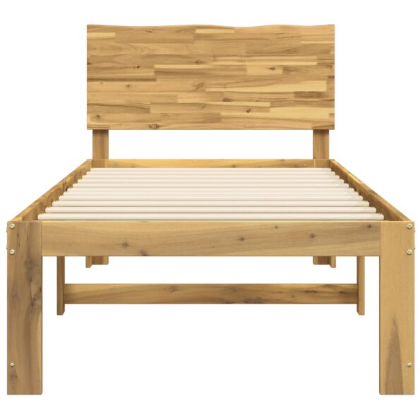 vidaXL Jednolôžkový rám postele s čelom ROSTOCK Biela 100 x 200 cm – Obrázok 4