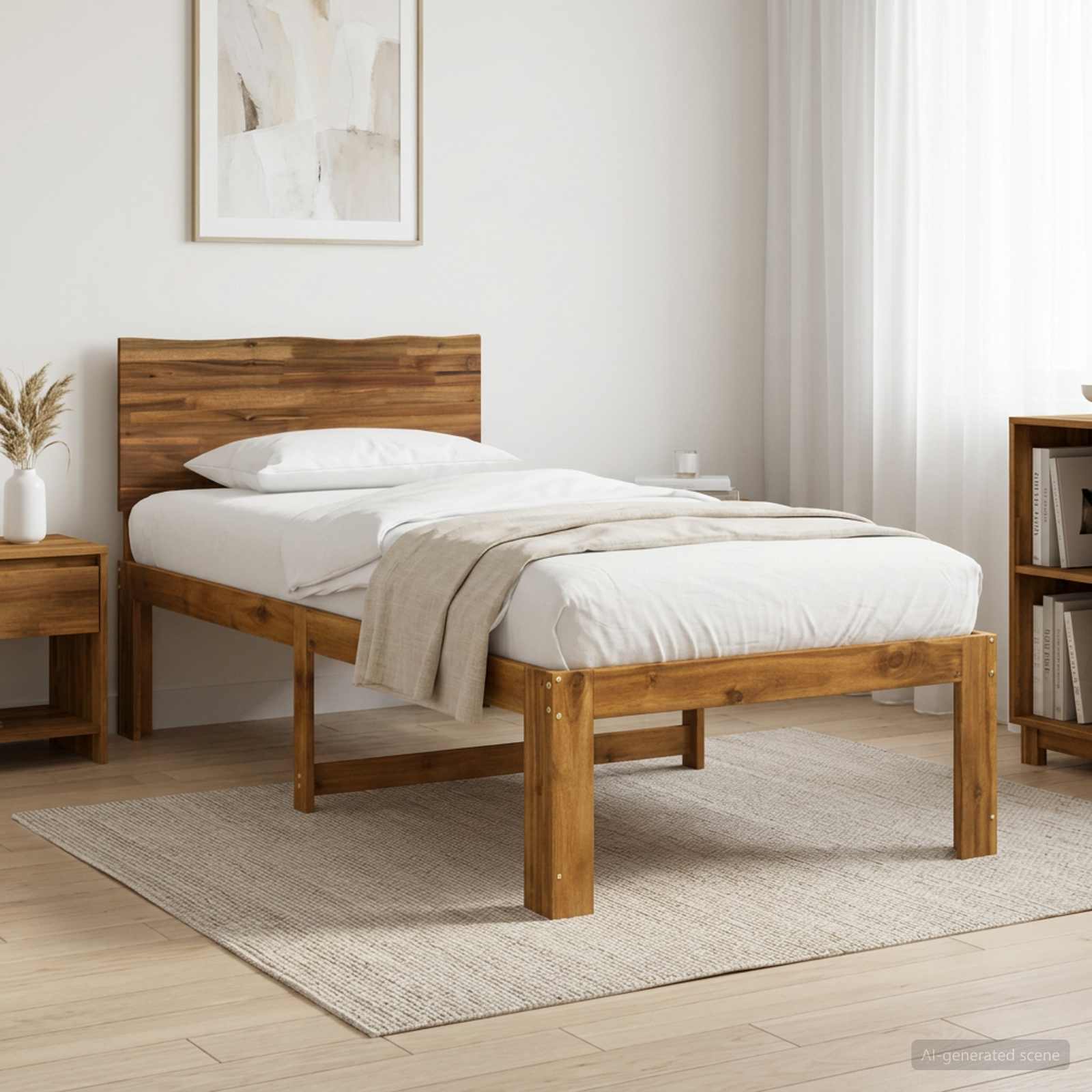 903438_1.jpg vidaXL Jednolôžkový rám postele s čelom ROSTOCK Prírodná 75 x 190 cm – Obrázok 1