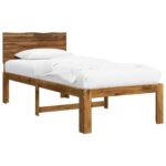 vidaXL Jednolôžkový rám postele s čelom ROSTOCK Prírodná 75 x 190 cm – Obrázok 2