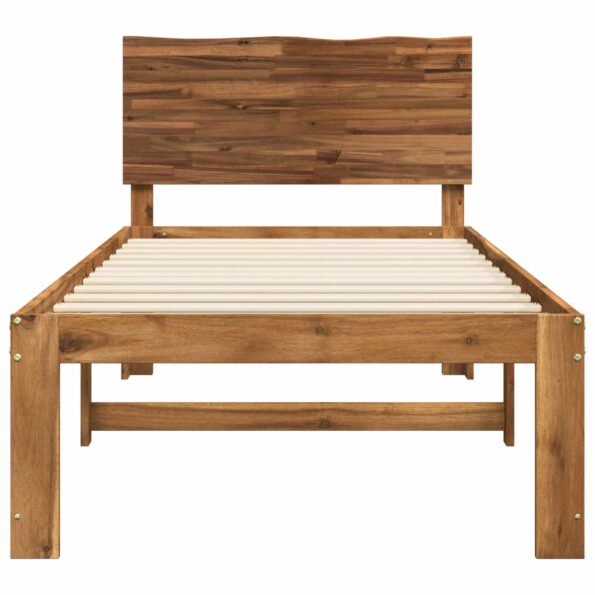 vidaXL Jednolôžkový rám postele s čelom ROSTOCK Prírodná 75 x 190 cm – Obrázok 4