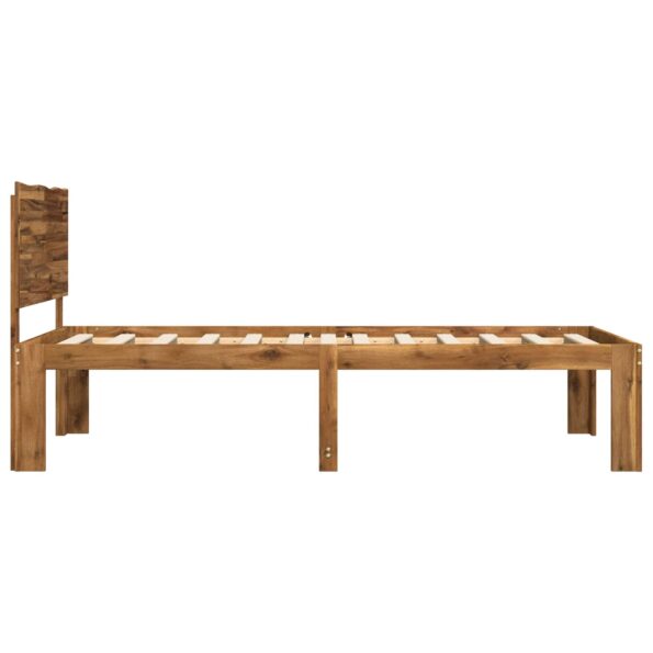 vidaXL Jednolôžkový rám postele s čelom ROSTOCK Prírodná 75 x 190 cm – Obrázok 5