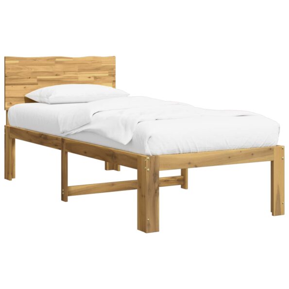 vidaXL Jednolôžkový rám postele s čelom ROSTOCK Biela 90 x 190 cm – Obrázok 2