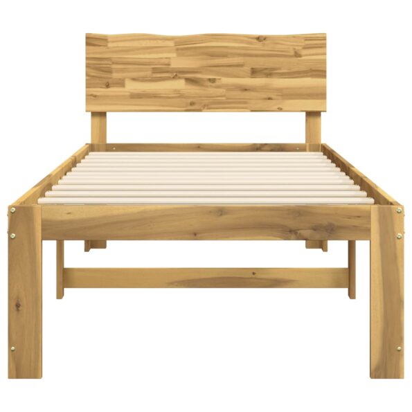 vidaXL Jednolôžkový rám postele s čelom ROSTOCK Biela 80 x 200 cm – Obrázok 4