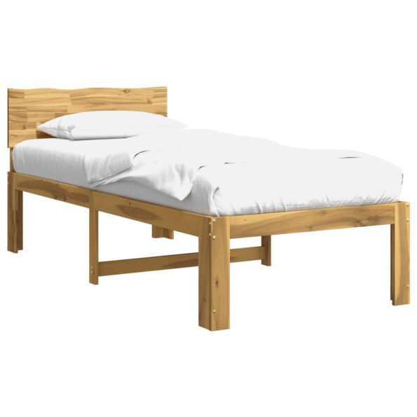 vidaXL Jednolôžkový rám postele s čelom ROSTOCK Biela 90 x 200 cm – Obrázok 2