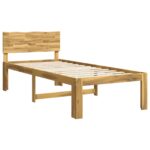 vidaXL Jednolôžkový rám postele s čelom ROSTOCK Biela 90 x 200 cm – Obrázok 3
