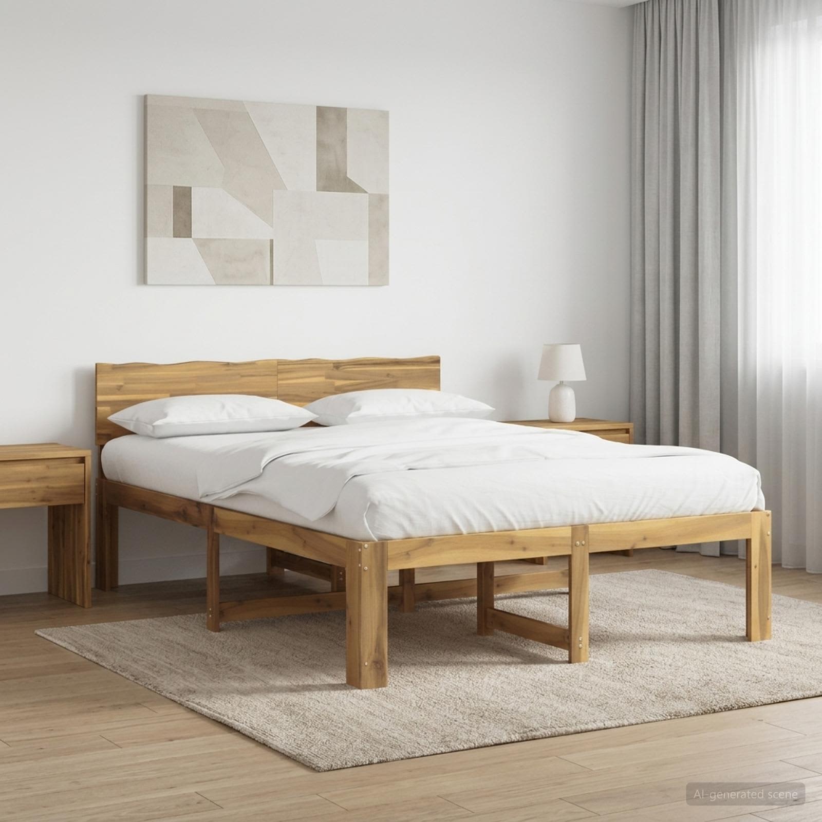 903463_1.jpg vidaXL Posteľový rám s čelom dvojlôžkový ROSTOCK Biela 120 x 200 cm – Obrázok 1