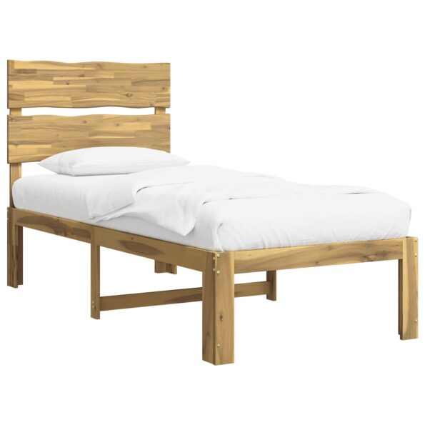 vidaXL Jednolôžkový rám postele s čelom ROSTOCK Biela 75 x 190 cm – Obrázok 2