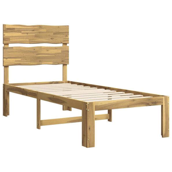 vidaXL Jednolôžkový rám postele s čelom ROSTOCK Biela 75 x 190 cm – Obrázok 3