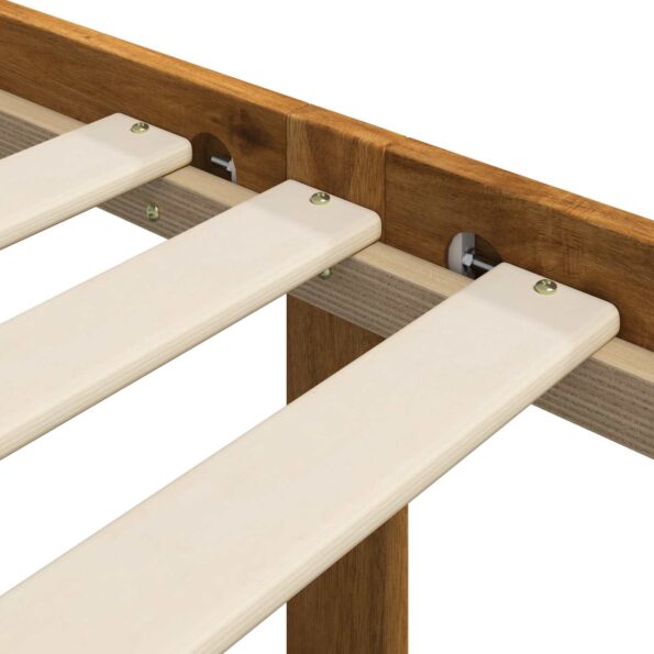 vidaXL Jednolôžkový rám postele s čelom ROSTOCK Prírodná 90 x 190 cm – Obrázok 7
