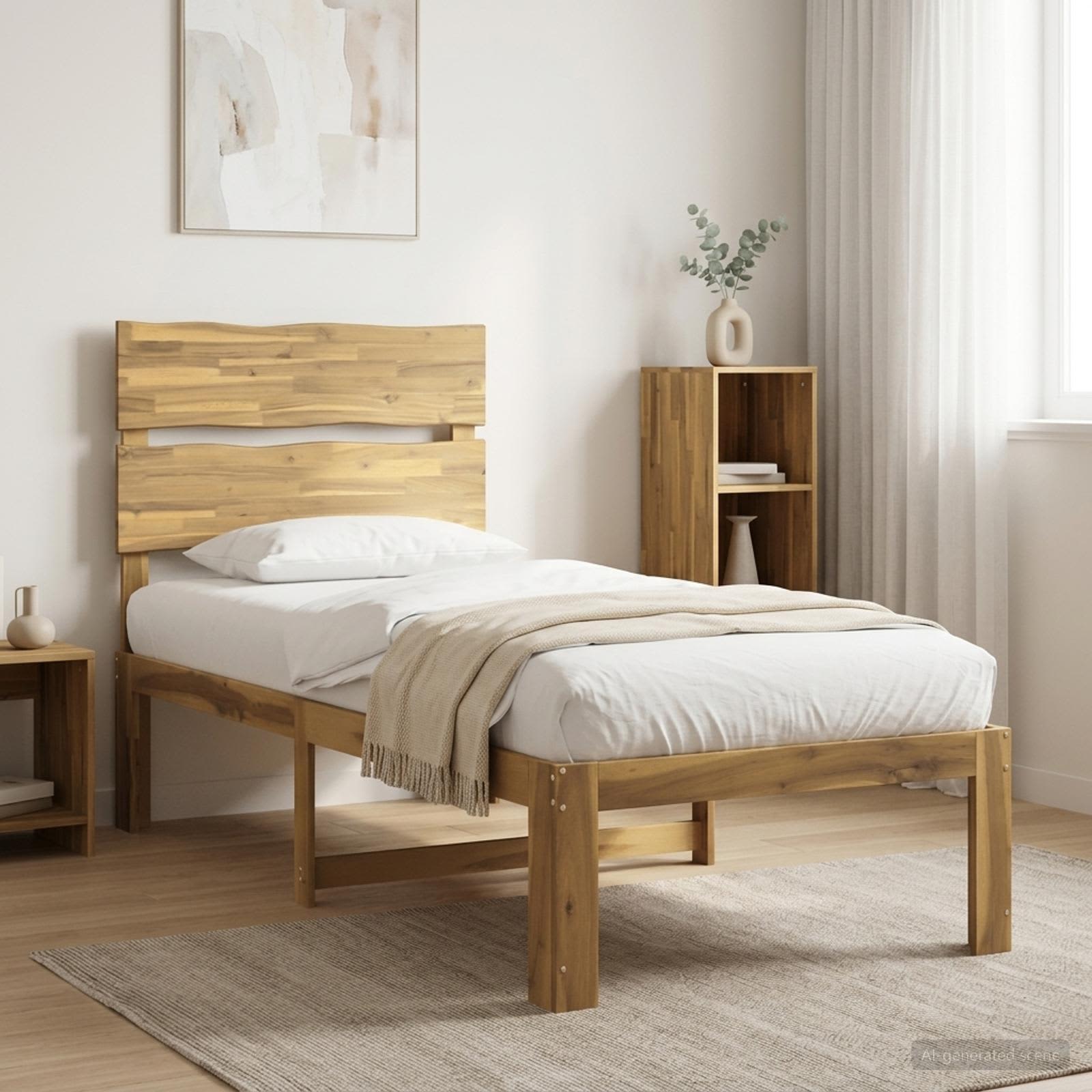 903484_1.jpg vidaXL Jednolôžkový rám postele s čelom ROSTOCK Biela 90 x 190 cm – Obrázok 1