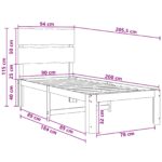 vidaXL Jednolôžkový rám postele s čelom ROSTOCK Tmavohnedá 90 x 200 cm – Obrázok 10