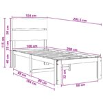 vidaXL Jednolôžkový rám postele s čelom ROSTOCK Biela 100 x 200 cm – Obrázok 10