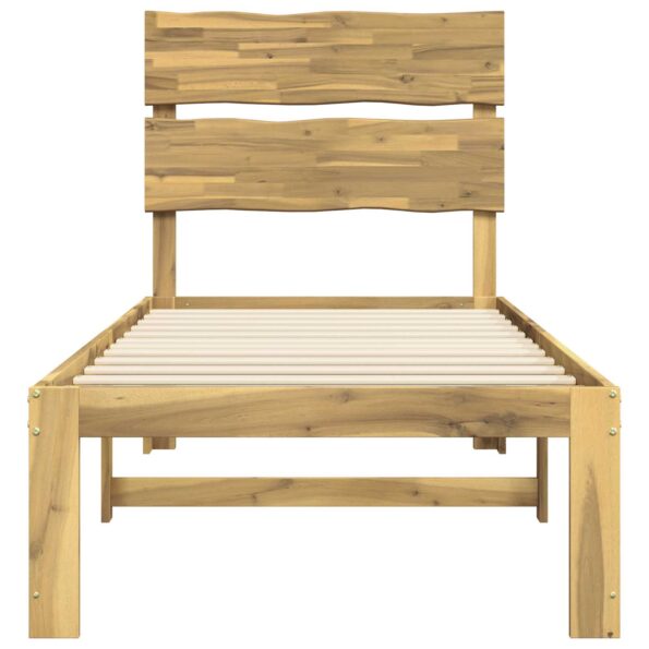 vidaXL Jednolôžkový rám postele s čelom ROSTOCK Biela 100 x 200 cm – Obrázok 4