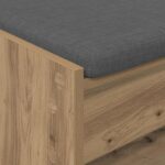 vidaXL Lavica na topánky s vankúšom Dub artisan 103 x 38 x 45 cm – Obrázok 7
