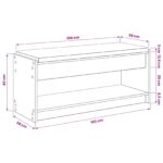 vidaXL Lavica na topánky s vankúšom Dub artisan 103 x 38 x 45 cm – Obrázok 9