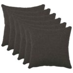 vidaXL Poťah na podložku 6 pcs HEERLEN Tmavosivá 30 x 30 cm Bouclé