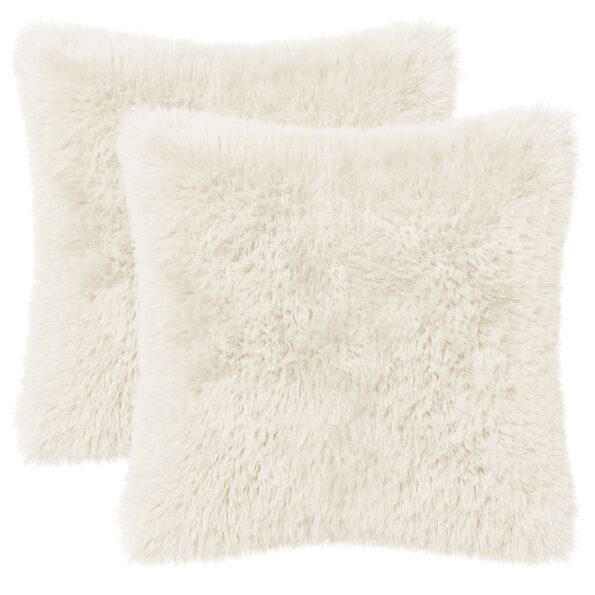 vidaXL Poťah na podložku 2 pcs HEERLEN Biela 30 x 30 cm PV fleece – Obrázok 2