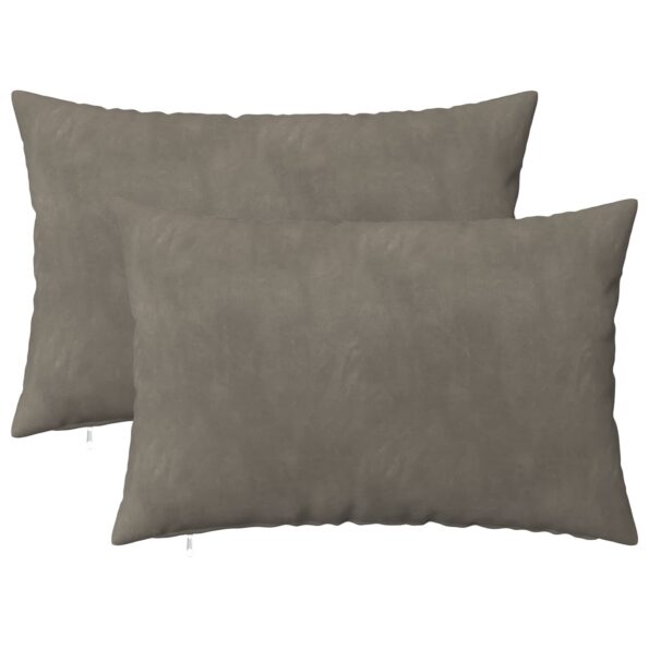 vidaXL Poťah na podložku 2 pcs HEERLEN Svetlosivá 30 x 50 cm Zamat – Obrázok 2