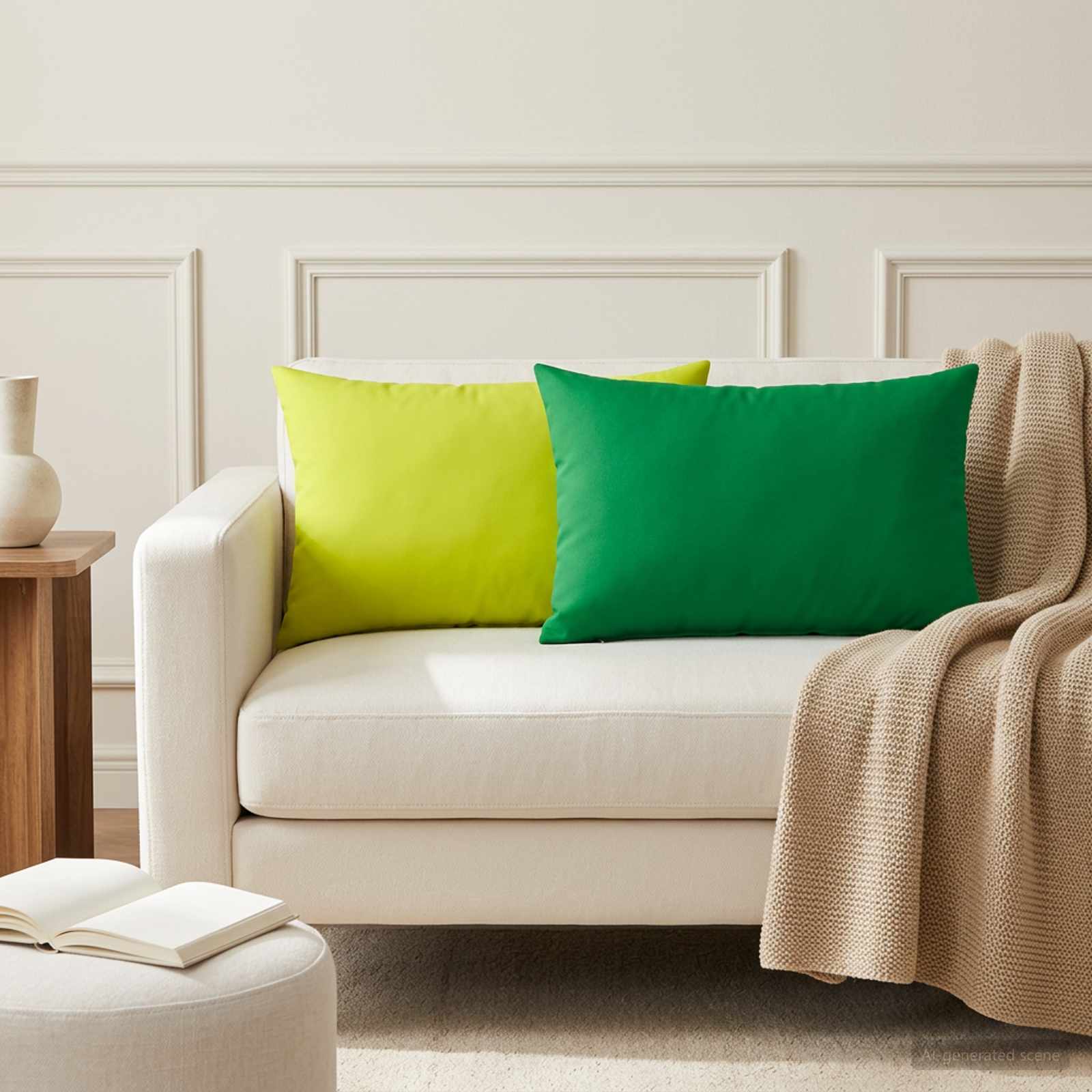 907835_1.jpg vidaXL Poťah na podložku 2 pcs HEERLEN Zelená 30 x 50 cm Polyester – Obrázok 1