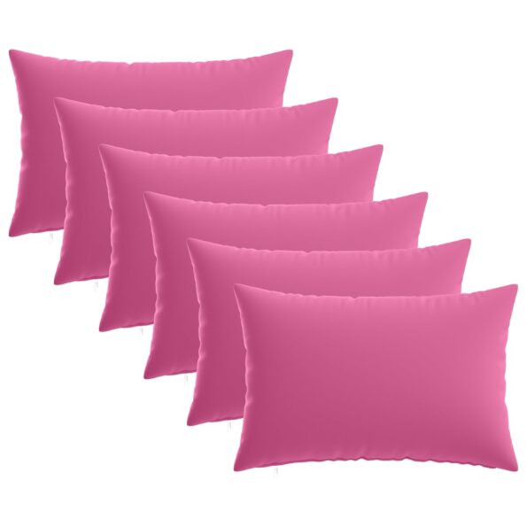 vidaXL Poťah na podložku 6 pcs HEERLEN Ružová 30 x 50 cm Polyester – Obrázok 2